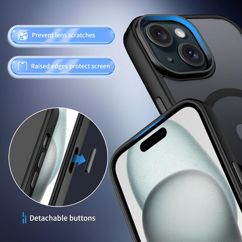 CACOE Magnetic Case for iPhone 15 2023 6.1 inch-Compatible with MagSafe & Magnetic Car Phone Mount,Anti-Fingerprint TPU Thin Phone Cases Cover Pro...