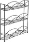 Spectrum Diversified 3-Tier Spice Rack Shelf Organizer for Kitchen Countertop, Pantry, Bathroom, or Closet with Optional Wall Mount, Black...