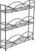 Spectrum Diversified 3-Tier Spice Rack Shelf Organizer for Kitchen Countertop, Pantry, Bathroom, or Closet with Optional Wall Mount, Black...