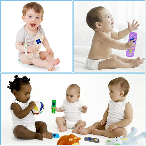 2 Pack Silicone Baby Teething Toys,baby Remote Control Toy,Remote Teether for Babies 3-24 Months,Baby Remote Teething Toys,Teething Relief Toys 6-...