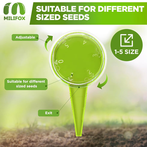 Plant Flower Seed Dispenser Adjustable - Plastic Bulb Planting Tools - Garden Seed Dibber Tool for Planting...