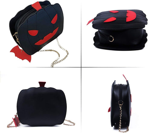 KUANG! Women Pumpkin Shoulder Bag Novelty Devil Crossbody Purse Fashion Halloween Trick or Treat Purses and Handbags...