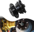 Pack-1 Car Steering Wheel Quick Release, 3.34" x 2.75" Alloy 6 Hole Racing Modification Steering Wheel Device, Wheel Heightening Adapter, Universa...