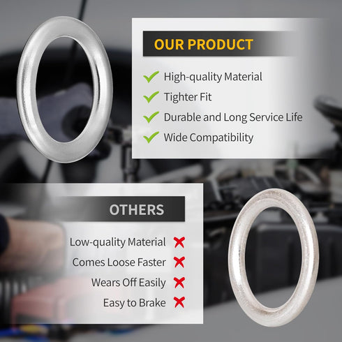 15 PCS Engine Oil Drain Plug Crush Washer Seal Ring Aluminum Gaskets Compatible with Jetta Passat Tiguan Golf CC Audi A3 A4 A5 A6 A7 A8 Q3 Q5 Q7 T...