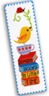 Povitrulya Counted cross Stitch Bookmark Kit 'So Many Books, So Little Time' - DIY Embroidery set for Adults with Paper pattern, 16-count Aida Can...