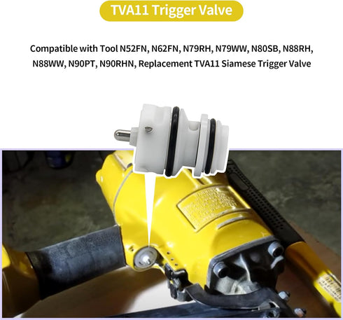 (2PCS) TVA11 Trigger Valve Compatible with Bostitch Nailer Replace Part N52FN N62FN N79RH N79WW N80SB N88RH N88WW N90PT N90RHN, Tool Repair Kit...