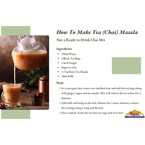 Rani Tea (Chai) Masala Indian Spice Blend 3oz (85g) PET Jar ~ All Natural | Vegan | Gluten Friendly | Salt & Sugar Free | NON-GMO | No Colors | In...