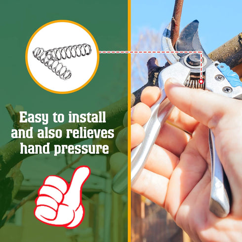 20 Pack Precision Pruner Pruning Shear Springs Stainless Steel Gardening Spring Replacement Precision Springs Pruners Compatible with Hydrofarm fo...