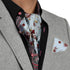 Dan Smith Light Blue,Burgundy,Rosy Brown Long-Self Ascot Tie For Mens 53" Big And Tall Long-Self Cravat Necktie Pocket-Square Set Blue 100% Pure C...