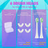 6 Pcs U Shaped Toothbrush Kids Replacement Head Set, Including 4 U Shaped Brush Heads 2 Bristle Brush Heads and 1 Storage Box (Age 2-7)...