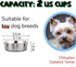 Stainless Steel Dog Bowls (Set of 2), Metal Pet Bowls with Rubber Bottom, Food & Water Dog Dish, Dishwasher Safe, Sturdy & Durable, 2 Cups, Ideal ...