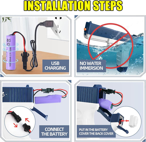 Electric Water Gun for Kids & Adults Pistol Automatic Squirt Guns Water Guns Toy 32 feet, Long-Distance Shooting Waterproof, Powerful Squirt GunsS...