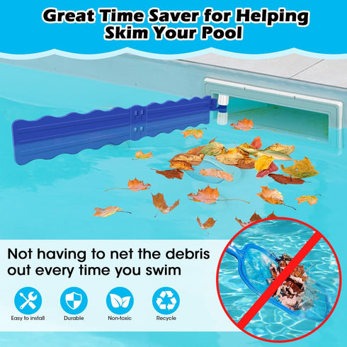 Hydream Pool Debris Catcher Skimmer, Pool Leaf and Debris Remover Catcher Plastics, Surface Debris Floating Leaves Bugs Pool Skimmer Attachments A...
