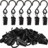 Stainless Steel S Hooks Curtain Clips, 50 Pack Hanging Party Lights Clips Hangers Gutter Photo, Art Craft Display, 2.4 Inch Long, Black...