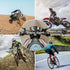 HSU Aluminum Bike Bicycle Handlebar Mount for GoPro Hero 12/11/10/9/8/7/6/5/4 Session AKASO Campark and Other Action Cameras, 360 Degrees Rotary M...