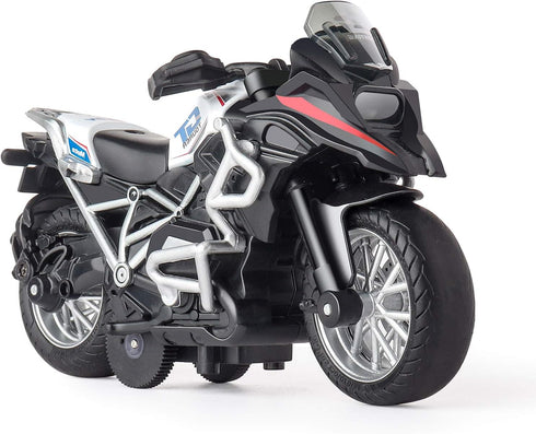 Diecast Motorcycle Toy - Pull Back Toy Cars with Sound and Light Toy,Motorcycle Toys for Boys,Toys for 3-9 Year Old Boys (White)...