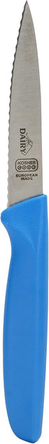 Kitchen Knife 3-Piece Set - 4 inches - Steak and Vegetable Knife - Razor Sharp Pointed Tip, Serrated Edge - Color Coded Kitchen Tools...
