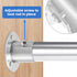 Geesatis 4PCS Total Height 1.57" Fit Diameter 1.0" Pipes High Flange Holder Rod Stainless Steel for Wardrobe Ceiling Mounting Bracket, with Screws...