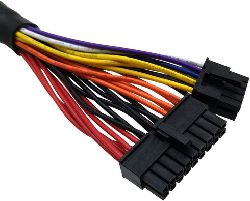 COMeap 24 Pin ATX Cable for Corsair AX Series and Seasonic PSUs, 18 Pin + 10 Pin to 24 Pin ATX PSU Power Adapter Sleeved 24.8-inch(63cm)...