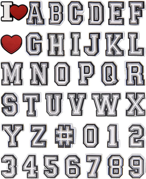 Sports Letters Numbers Charms for Clog Shoe Decoration, Basketball Baseball Hockey Lacrosse Softball Soccer Football Volleyball Sneakers Charm Gif...