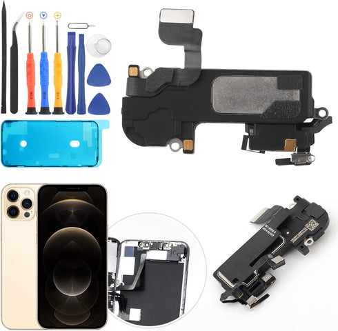 Earpiece Speaker for iPhone 12 Pro Max Ear Speaker Replacement for iPhone 12 Pro Max Speaker Replacement Light Proximity Sensor Flex Cable Earphon...
