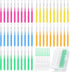 Zopeal 250 Pcs Interdental Brush for Braces Disposable Braces Flossers Dental Picks Floss Toothpick Dental Teeth Flossing Head Oral Hygiene Flosse...
