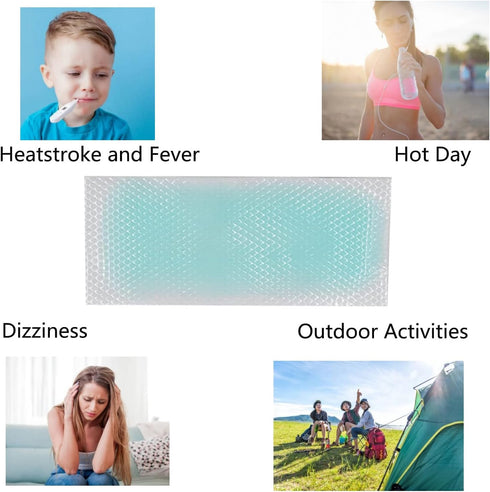 40 Sheet Cooling Gel Patches,Cooling Forehead Strips,Cool Gel Pads,Relieve Headache Toothache Pain Muscle Ache Drowsiness Fatigue Sunstroke Tired ...
