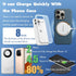 Wireless Charger with Fast Charging Capability,Compatible with iPhone and Samsung Galaxy S24, Google Pixel 8 | iPhone Charger Pad with Finger Ring...