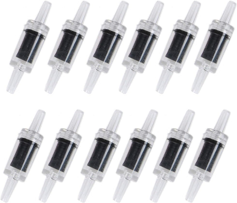 Aquarium Air Tubing Accessories Non-Return Valves,Check Valve for 3/16 '' Fish Tank Air Line (Black 12 pcs)...