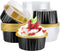 EUSOAR Ramekins with Lids, 25pcs 5oz Cupcake Liners Aluminum Foil Baking Dessert Cups Holders, Mini Muffin Creme Brulee Disposable Ramekins Cheese...
