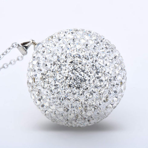 Bling Crystal Ball Car Rear View Mirror, Rhinestone Home Decor Ornament, Crystal Sun Catcher Glam Decoration Charm New Year's Present...