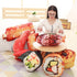 ChezMax Cute Plush Decorative Throw Pillow for Home Office Sofa Stuffed Back Cushion Creative for Home Sushi 18.1"...