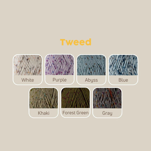 3 Skeins of Sensy Tweed Yarn, 3.5 oz, 214 Yards, Gauge 4 Medium (Gray)...