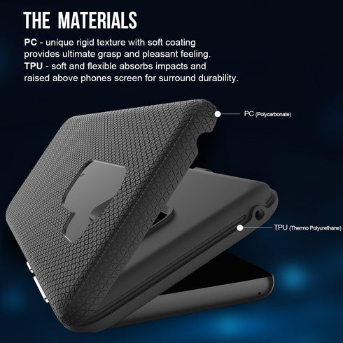 KIOMY Case for Samsung Galaxy S9 Plus /S9+, Shockproof Bumper Protective Cell Phone Back Cover Dual Layers Black...