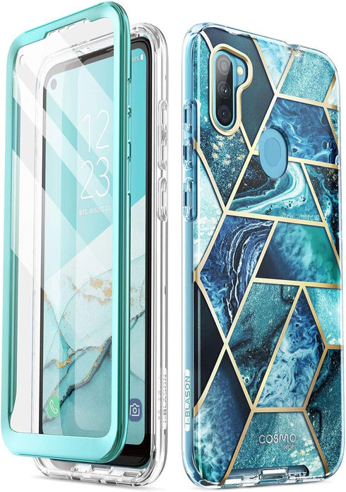 i-Blason Cosmo Series for Samsung Galaxy A11 Case (2020 Release), Slim Full-Body Stylish Protective Case with Built-in Screen Protector (Ocean)...