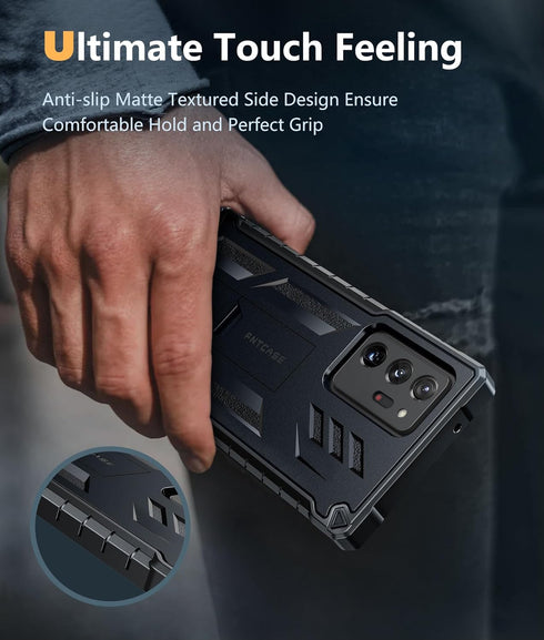 FNTCASE for Samsung Galaxy Note-20-Ultra Case: Military Grade Drop Proof Protection Phone Cover with Kickstand | Heavy Duty Shockproof Matte Textu...