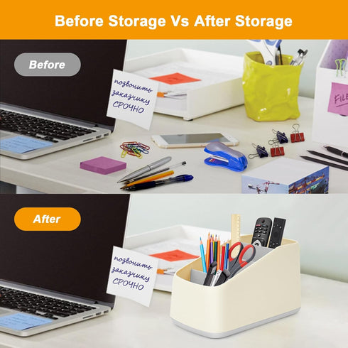 Remote Control Holder with 4 Compartments,TV Remote Caddy/Box/Tray Organizer for Bedside Table/Office Desk,Desktop Storage Organizer for Small Con...