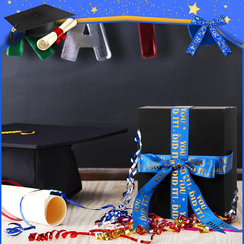 Moukeren 3 Roll Class of 2024 Graduation Ribbon Graduation Party Favors Decor 1 Inch Congratulations Ribbon DIY Congrats Grad Ribbon Art Fabric Ri...