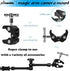 Camera Magic Arm articulating arm- 11 Inch Metal Adjustable Friction Articulated arm with Super Clamp/Phone Clip, for Various Action Camera/DSLR/L...