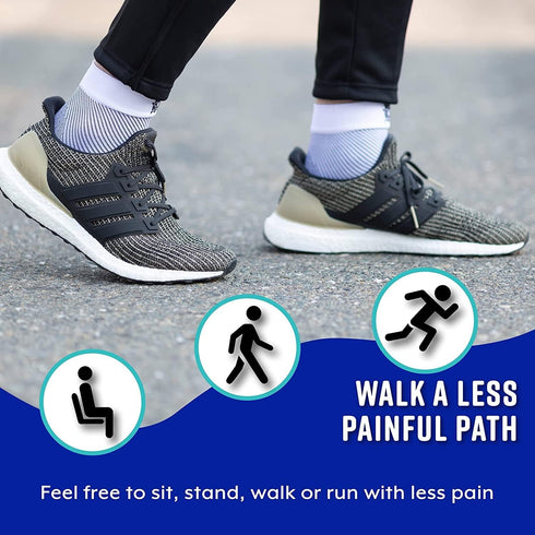 Bitly Plantar Fasciitis Compression Socks for Women & Men - Best Ankle Compression Sleeve, Nano Brace for Everyday Use - Provides Arch Support & H...