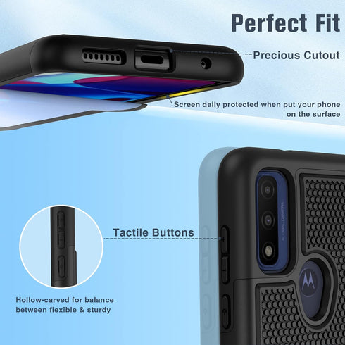 BNIUT for Moto G-Pure Phone Case: for Motorola Moto G Power 2022 / Moto G Play 2023 Case Dual Layer Protective Heavy Duty Cell Cover Military Shoc...