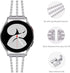 NewWays Compatible for SAMSUNG Galaxy Watch 7 6 Classic 6 5 4 Band 40mm 44mm 42mm 46mm, 20mm Stunning Diamonds Bracelet with Quick Release Pin for...