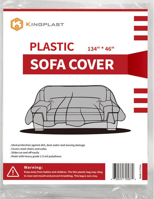 Plastic Couch Covers Sofa Storage Cover Clear Patio Chair Covers for Outdoor Furniture Dust-Proof Plastic for Furniture Covers Furniture Covers fo...