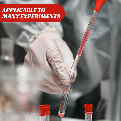 Weewooday Glass Droppers Pipettes Graduated Lab Dropper Glass Liquid Pipette with Big Rubber Hats 20 cm Glass Stir Rod Washing Brush Transfer for ...