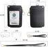 Black Lanyards for Id Badges, Pu Leather ID Badge Card Holder Wallet with 1 Clear ID Window, 4 Credit Card Slots, 1 Side Zipper Pocket,Wrist Strap...
