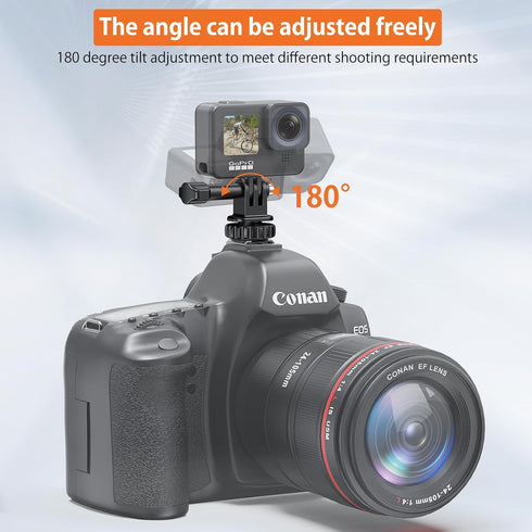 Hot Shoe Mount Adapter for GoPro Hero 10/9/8/7/6/5, DJI Osmo Action, AKASO Brave 8/7/6 Applicable for Tripod Selfie Stick Monopod and DSLR Camera...