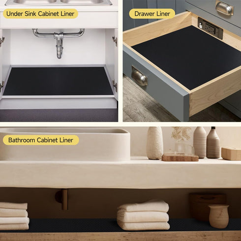 WochiTV Adhesive Shelf Liner 11.8 X 120 Inches Peel and Stick Kitchen Liner for Cabinets, Drawers Removable Protector Mat Waterproof Contact Cover...