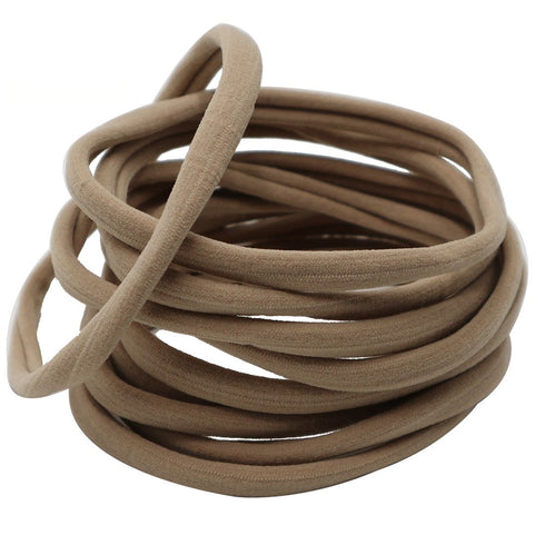XIMA 40 Pack Nylon Headband,Newborn DIY Headband Soft Elastic Hairbands for Baby Girls Infant Toddlers Kids(Tan-40pcs)...