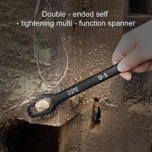 Multifunctional Universal Double Ended Wrench, 8mm - 22mm Self-Tightening Universal Wrench Repair Tool for DIY Machine & Auto Maintenance - Made o...