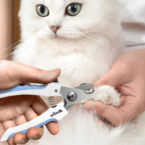 Dog & Cat Nail Clippers, Pet Nail Clipper and Trimmer with Safety Guard to Prevent Over Cutting, Grooming Razor Sharp Blades with Nail File for Sm...